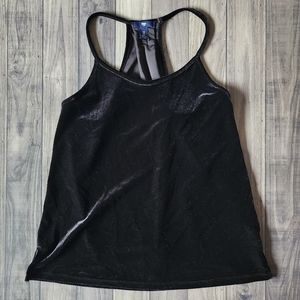Gap black velvet tank